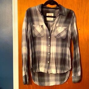 flannel button-up shirt